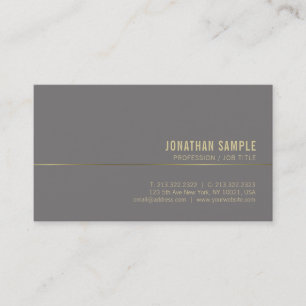 Modern goud Elegante Minimalistische Plain Chic Lu Visitekaartje