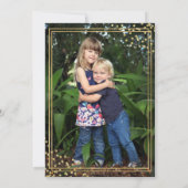 Modern Goud en Zwart Doop Dank u Kaarten (Achterkant)