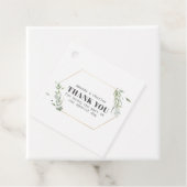 Modern Goud & Foliage Lijst Bedankjes Labels (In situ)