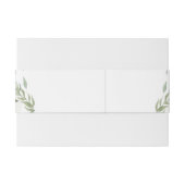 Modern Goud & Foliage Lijst Uitnodigingen Wikkel (Achterkant Voorbeeld)