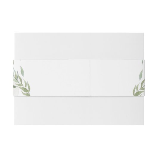 Modern Goud & Foliage Lijst Uitnodigingen Wikkel (Achterkant Voorbeeld)