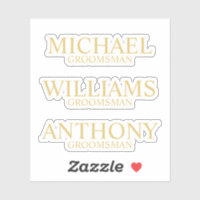 Modern Goud Gepersonaliseerde Groomsman's Naam