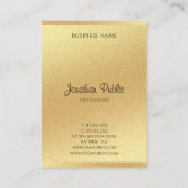 Modern Goud Glitter Hand Script Professional Cool Visitekaartje (Achterkant)