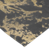 Modern Goud Glitter Zwart Marmer Tafelkleed (Gekanteld)