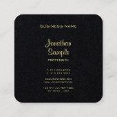 Modern Goud Handgeschreven Script Elegant Luxe Vierkante Visitekaartje (Achterkant)