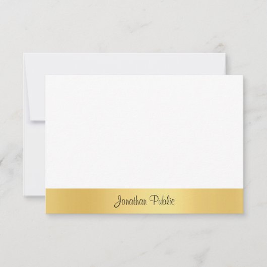 Modern Goud Handschrift Script Elegante Sjabloon (Voorkant)
