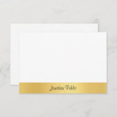 Modern Goud Handschrift Script Elegante Sjabloon (Voorkant / Achterkant)