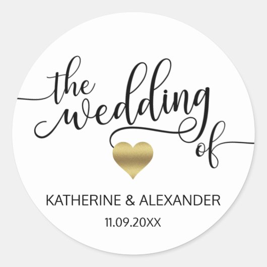 Modern Goud Hart Wit DE BRUILOFT VAN ZEGELS (Voorkant)