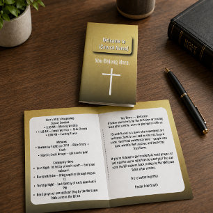 Modern Goud Heden Ten Dagen Kerkbulletin Flyer