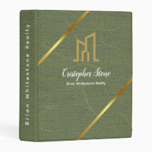 Modern Goud Huis Vastgoed Olijfgroen Makelaar