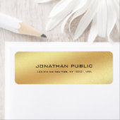 Modern Goud Kijk Eenvoudig Chique Duidelijk Terugk Etiket (Insitu)