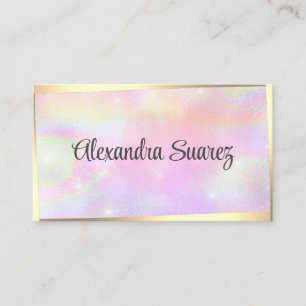 Modern Goud Lijst Girly Pink Pastel Beauty Visitekaartje