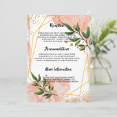 Modern Goud Lijst Ivoor Groene Vloer bruiloft prog Kaart (Staand voorkant)