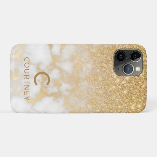 Modern Goud Marmer Case-Mate iPhone Case (Achterkant (horizontaal))