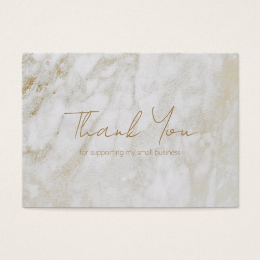 Modern Goud Marmer Elegant Business Dank u Visitekaartje (Voorkant)