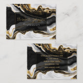 Modern Goud Marmer Schilderen Esthetisch Visitekaartje (Voorkant / Achterkant)