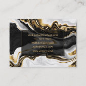 Modern Goud Marmer Schilderen Esthetisch Visitekaartje (Achterkant)