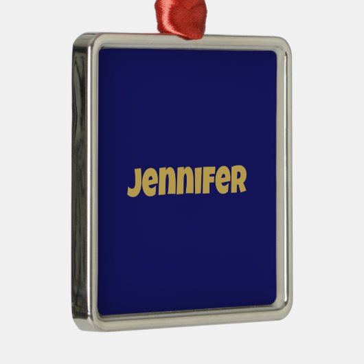 Modern Goud Midnight Blue Kleur Plain Uniek Metalen Ornament (Rechts)