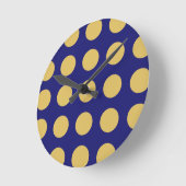 Modern Goud Midnight Blue Kleur Plain Uniek Ronde Klok (Hoek)