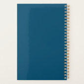 Modern Goud Monogram Indigo Blauw Pro Business Planner (Achterkant)