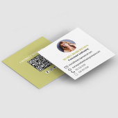 Modern Goud Professioneel QR Code Social Media Vierkante Visitekaartje