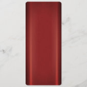 Modern Goud Rood Bloemen Trouwmenu Menu (Achterkant)