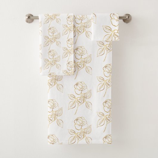 Modern Goud Roos minimaal Bad Handdoek (Insitu)