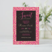 Modern goud roze luipaard print patroon kaart (Staand voorkant)