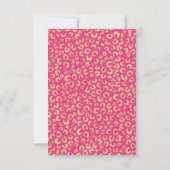 Modern goud roze luipaard print patroon kaart (Achterkant)