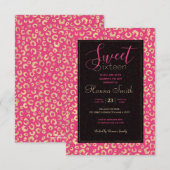 Modern goud roze luipaard print patroon kaart (Voorkant / Achterkant)