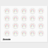 Modern Goud Roze Regenboog Adres Label Sticker (Vel)