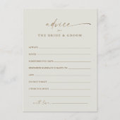 Modern Goud Script Boho Bruiloft Advies Kaart (Voorkant)