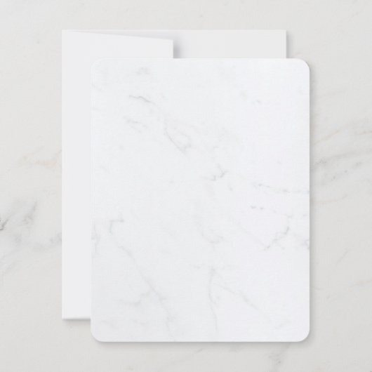 Modern Goud Script Elegant Monogram Marmer Eenvoud Notitiekaartje (Achterkant)