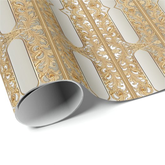 Modern Goud Sierpapier Cadeaupapier (Rol Hoek)