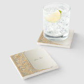 Modern Goud  Steen Onderzetter (Zijkant)