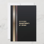 Modern Goud Type 50e Verjaardagsfeestje Kaart (Achterkant)