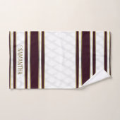 Modern goud wit en Bourgondië geometrisch Bad Handdoek (Handdoek)