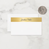 Modern Goud Wit Sjabloon Handgeschreven Script (Voorkant / Achterkant in situ)