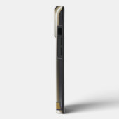 Modern Goud Zilver & Zwart Gestreept met Ster Case-Mate iPhone Case (Achterkant / Links)