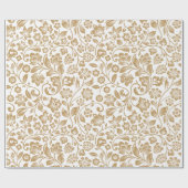 modern gouden bloemkool cadeaupapier (Vlak)