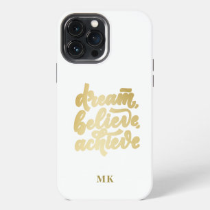 Modern Gouden Droom Geloof Bereik Motiverend iPhone 13 Pro Max Hoesje