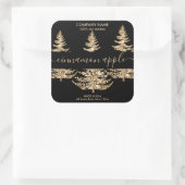 Modern Gouden Glitter Kerstboom Kaars label (Tas)