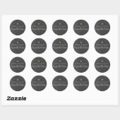 Modern Gouden Hart Chalkboard Uit de Keuken van Ronde Sticker (Vel)
