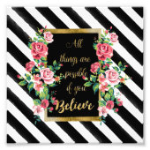 Modern gouden inspirerend quote foto afdruk (Voorkant)