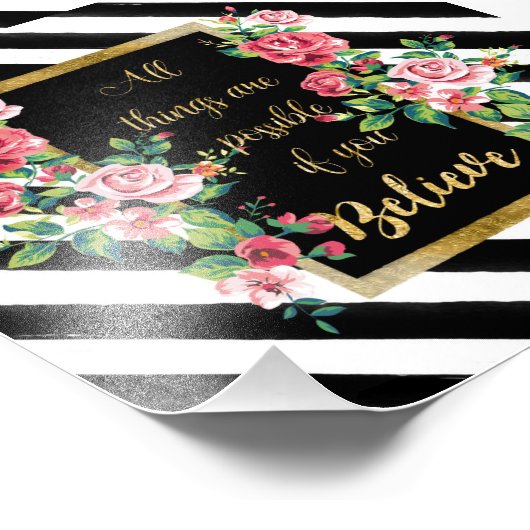 Modern gouden inspirerend quote foto afdruk (Hoek)