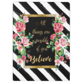 Modern gouden inspirerend quote klembord (Achterkant)