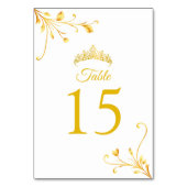 Modern Gouden Minimalistisch Tafelnummer (Voorkant)