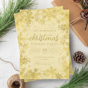 Modern Gouden Winter Wonderland Kerstmis Kaart