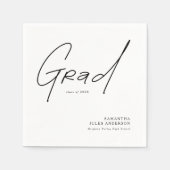 Modern Grad Script Typography Graduation Servet (Voorkant)