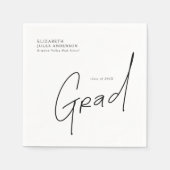 Modern Grad Script Typography Graduation Servet (Voorkant)